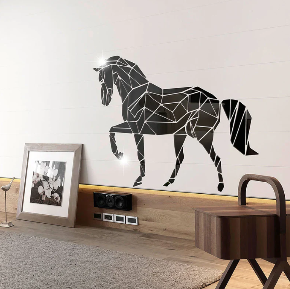 Majestic Acrylic Horse Mirror Wall Art