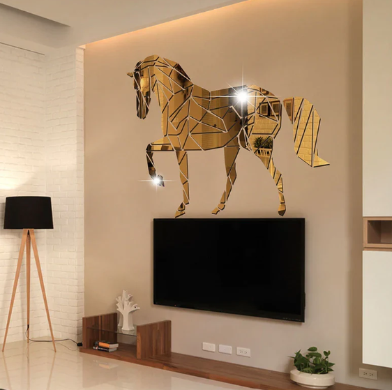 Majestic Acrylic Horse Mirror Wall Art